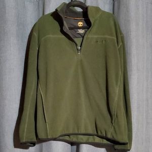 Mens Green Timberland Fleece pullover